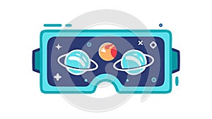 Space Exploration VR Immersive Cosmic Experience, vector design Generative AI