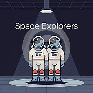 Space Explorers Team Illustration