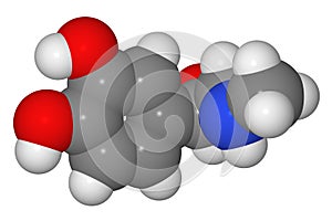 Space-filling model of adrenaline molecule photo