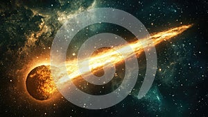 space floating comet