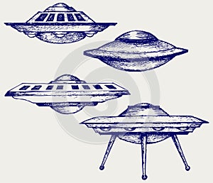Space flying saucer photo