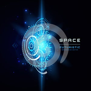 Space Futuristic abstract background. interface, HUD, sci-fi vector background