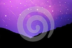 Space galaxy background with shining stars and nebula, Vector cosmos with colorful milky way, Galaxy at starry night, Vector