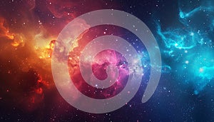 Space or Galaxy colourful background.