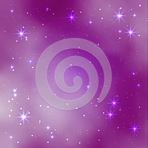 Space galaxy vector background. Realistic illustration