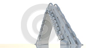 Space Gate into other world 3d rendering