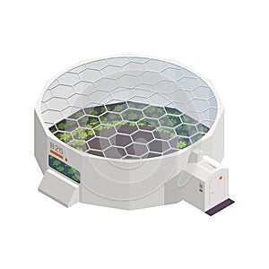 Space Hothouse Isometric Composition