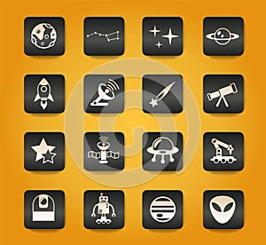 space icon set