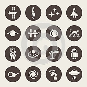 Space icon set