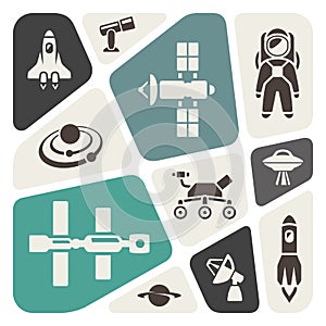 Space icon set