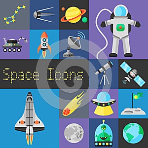 Space Icons Flat