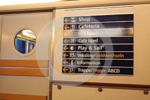 Space inside of ferry boats