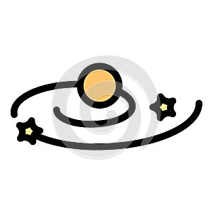 Space integrity icon vector flat