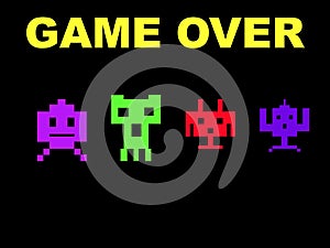 Space invaders game over