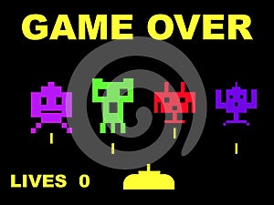 Space invaders game over