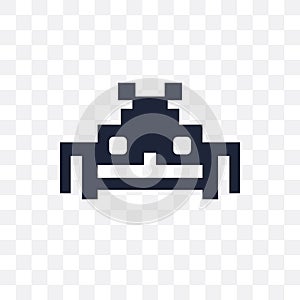 Space invaders transparent icon. Space invaders symbol design fr