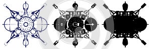 Space Lander Illustration Vector photo