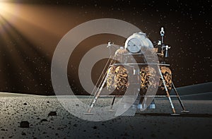 Space Lander On The Planet photo