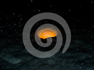 Space landscape. Explosion of the star.