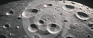 Space landscape. Moon surface. Craters on the moon. Moon surface texture