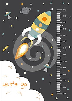 Space,Meter wall or height meter from 50 to 180 centimeter,Vector illustrations