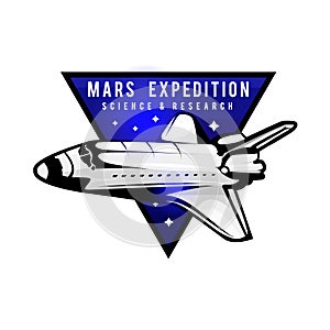 Space mission to Mars vector illustration stock vector