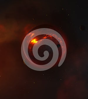 Space nebula planet background