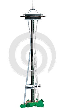 Space Needle Vector Illustration