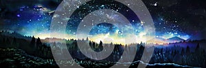 Space night banner