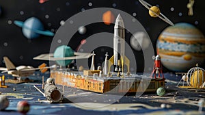 Space Paper Model Kits for Astronomy Studies