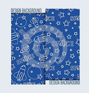 Space. Planets and stars. Flight of the shuttle.