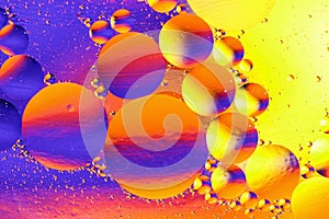 Space or planets universe cosmic abstract background. Abstract molecule atom sctructure. Water bubbles. Macro shot of air or molec