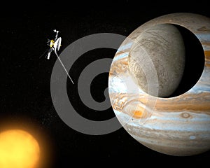 Space probe Voyager and Jupiter's moon Europa
