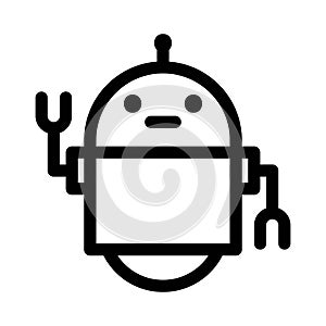 Space Robot icon. Vector concept illustration for design. Element for space design