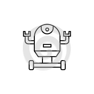 space robot line icon. Signs and symbols can be used for web, logo, mobile app, UI, UX