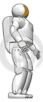 The space robot toy vector or color illustration