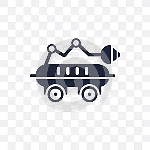 Space robot transparent icon. Space robot symbol design from Astronomy collection. Simple element vector illustration. Can be use