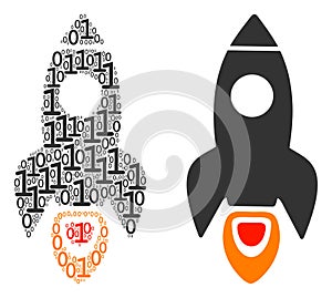 Space Rocket Composition of Binary Digits