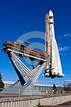 Space rocket - exposition on VDNH. Moscow