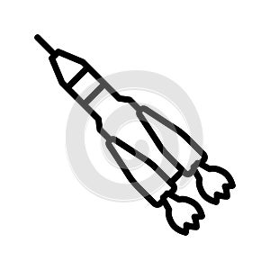 Space rocket icon