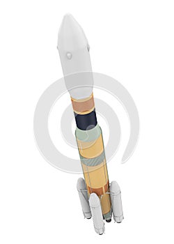 Space Rocket Isolated
