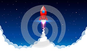 Space rocket launch art creative.