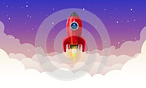 Space rocket launch art creative.