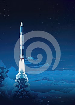 Space rocket launch