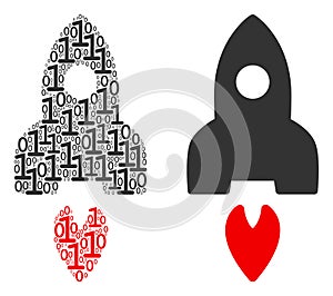 Space Rocket Composition of Binary Digits