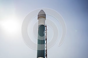 Space rocket ready to launch into space