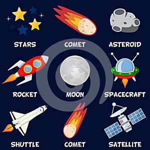 Space Rockets, Satellite & Comets Set