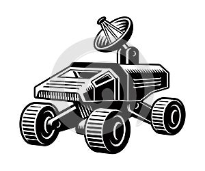 Space rover vector logo