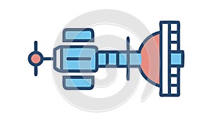 Space Satellite Communication Device Vector, vector design Generative AI