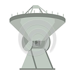 Space satellite in ground symbol isolated